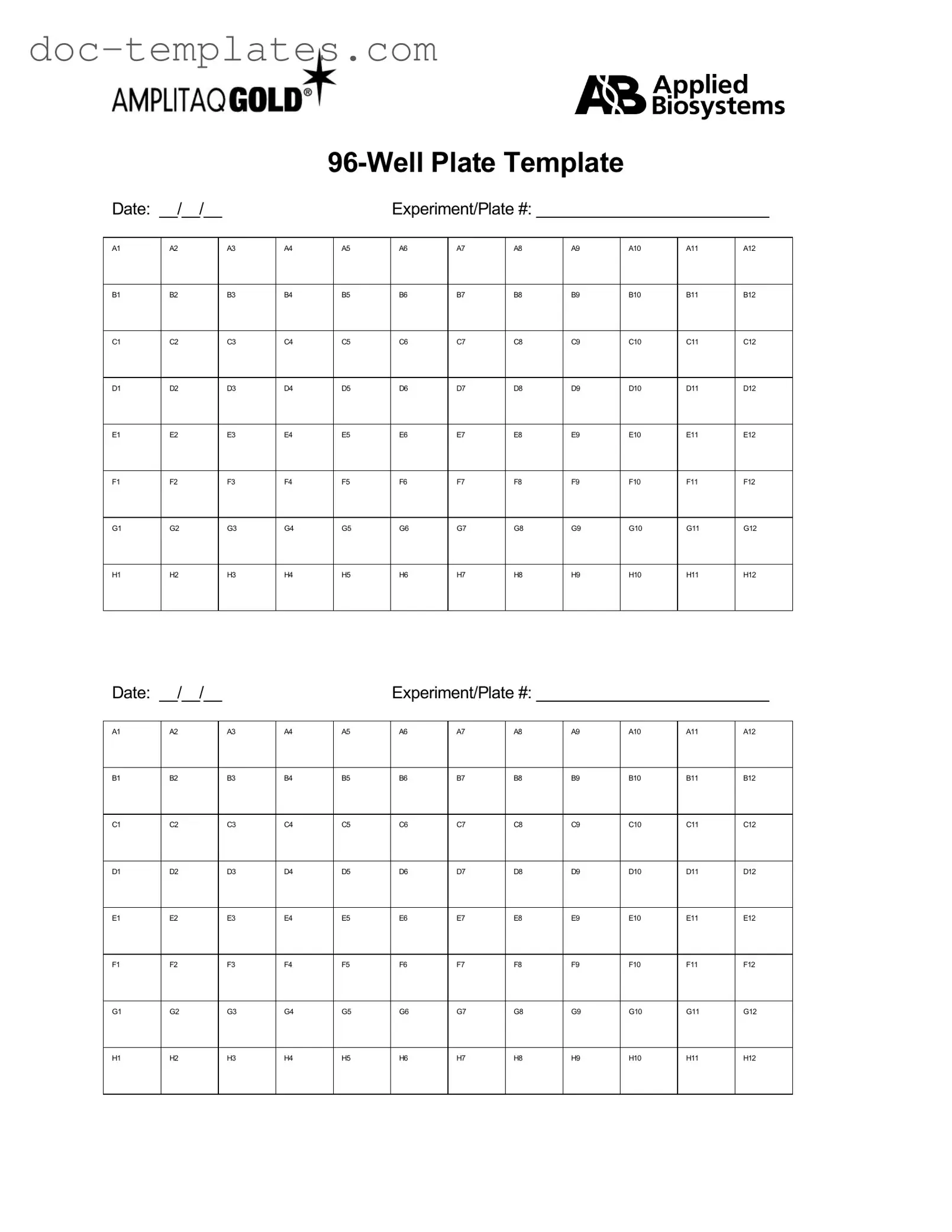 Download 96 Well Template
