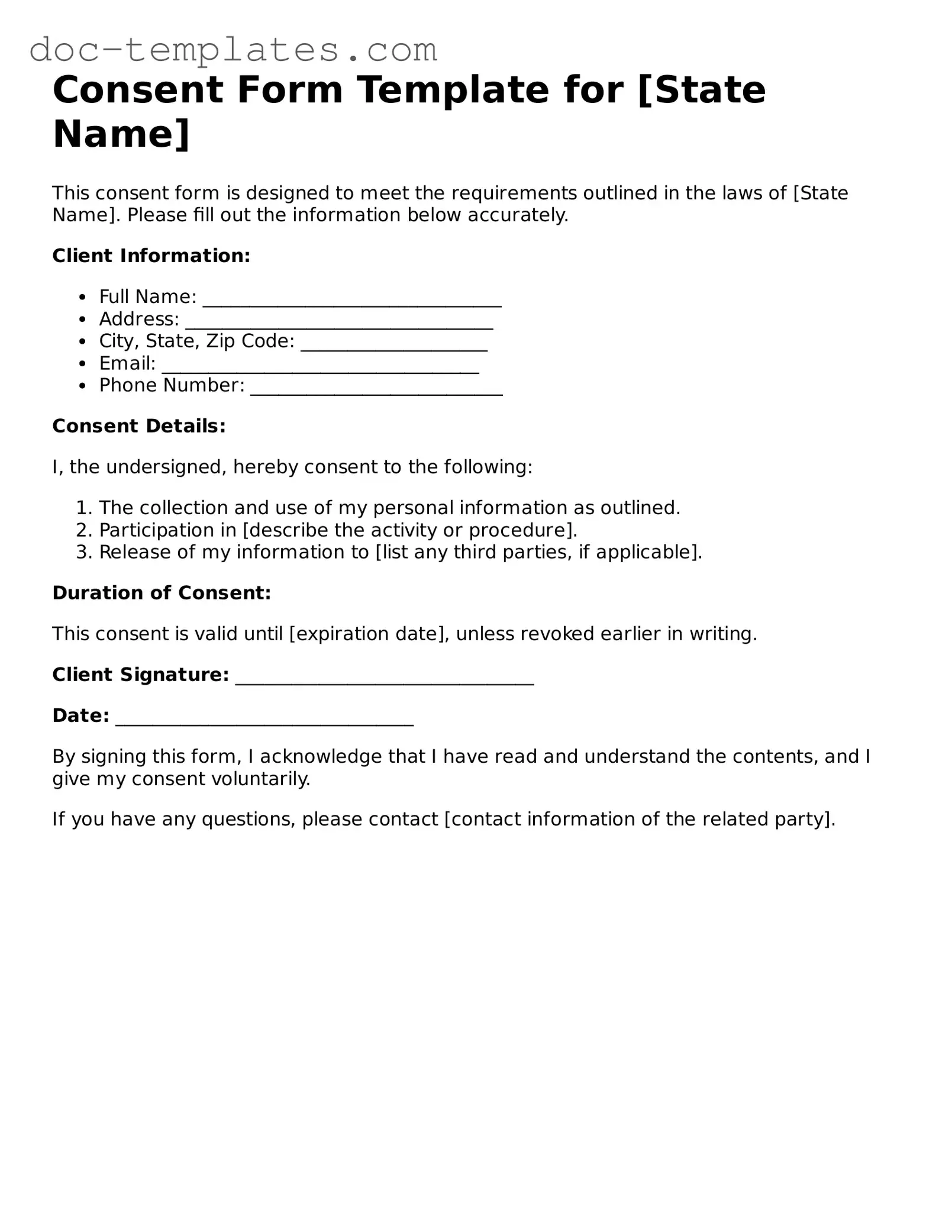 Official Consent Document