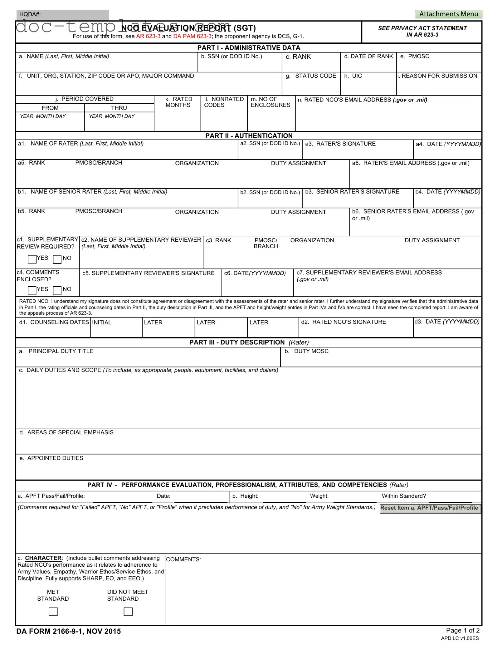 Download Da 2166 9 1 Template