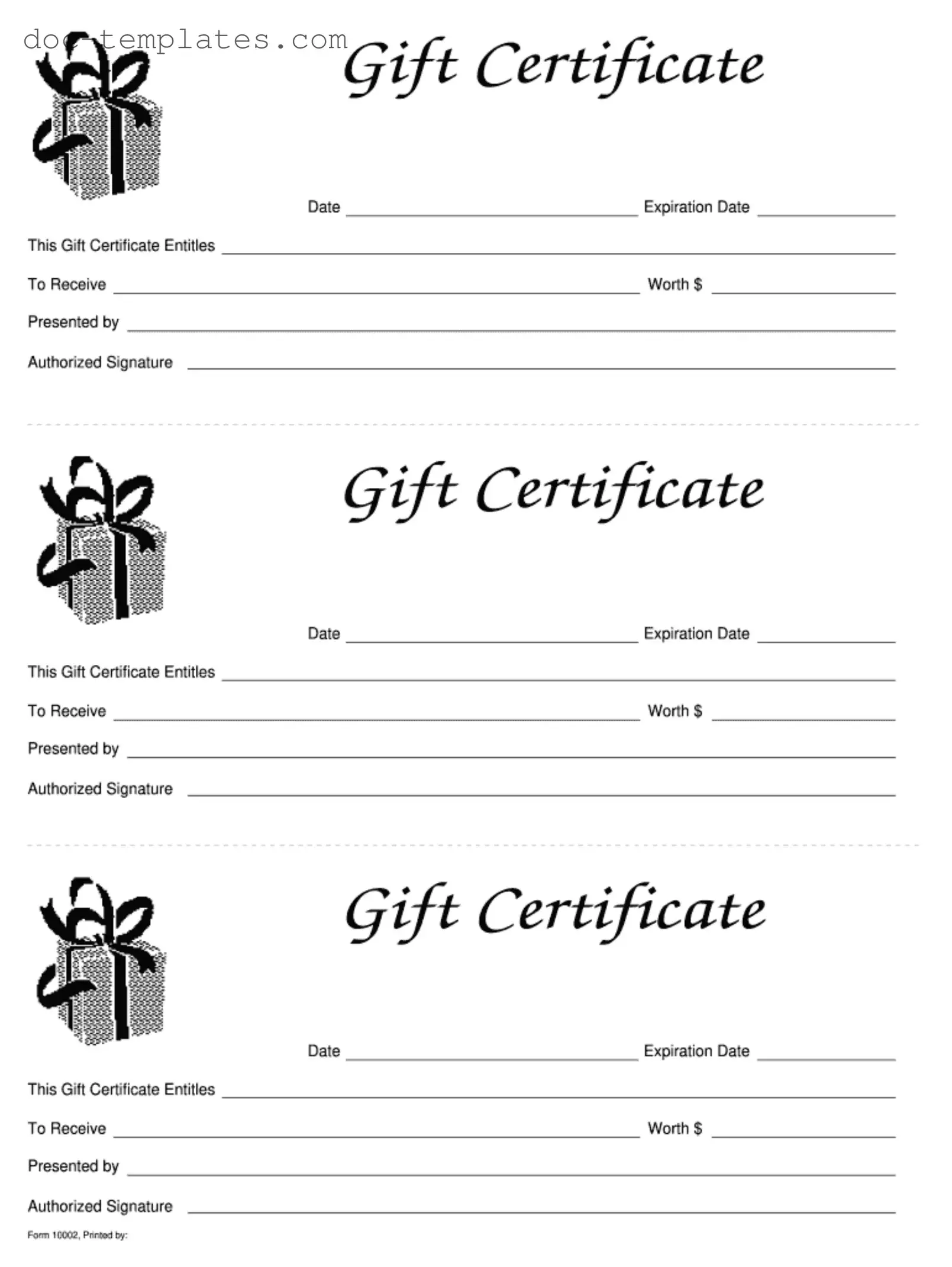 Download Gift Certificate Template