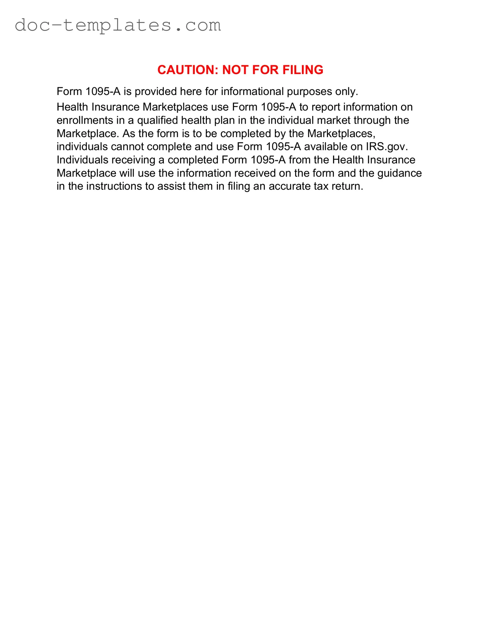 Download IRS 1095-A Template