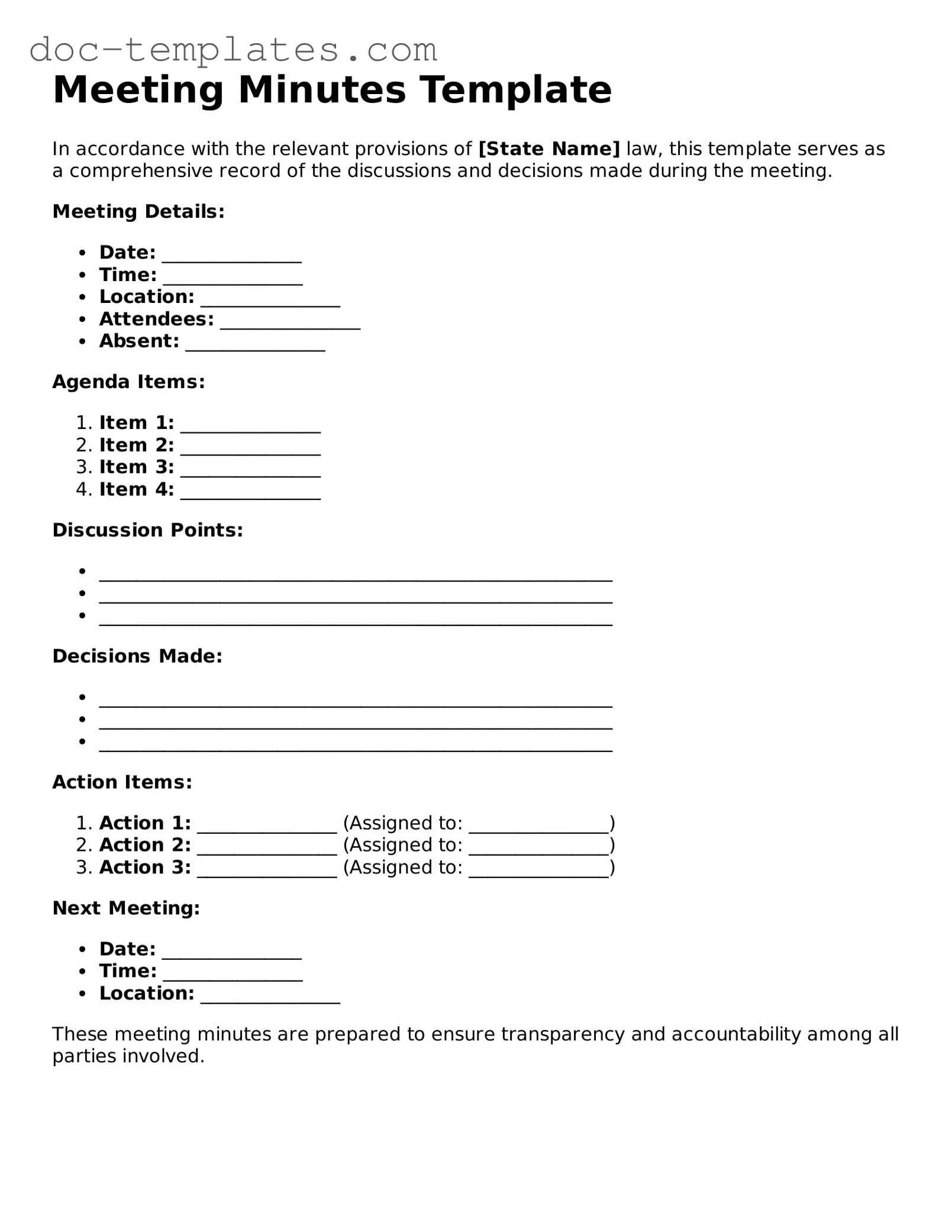 Official Meeting Minutes Document