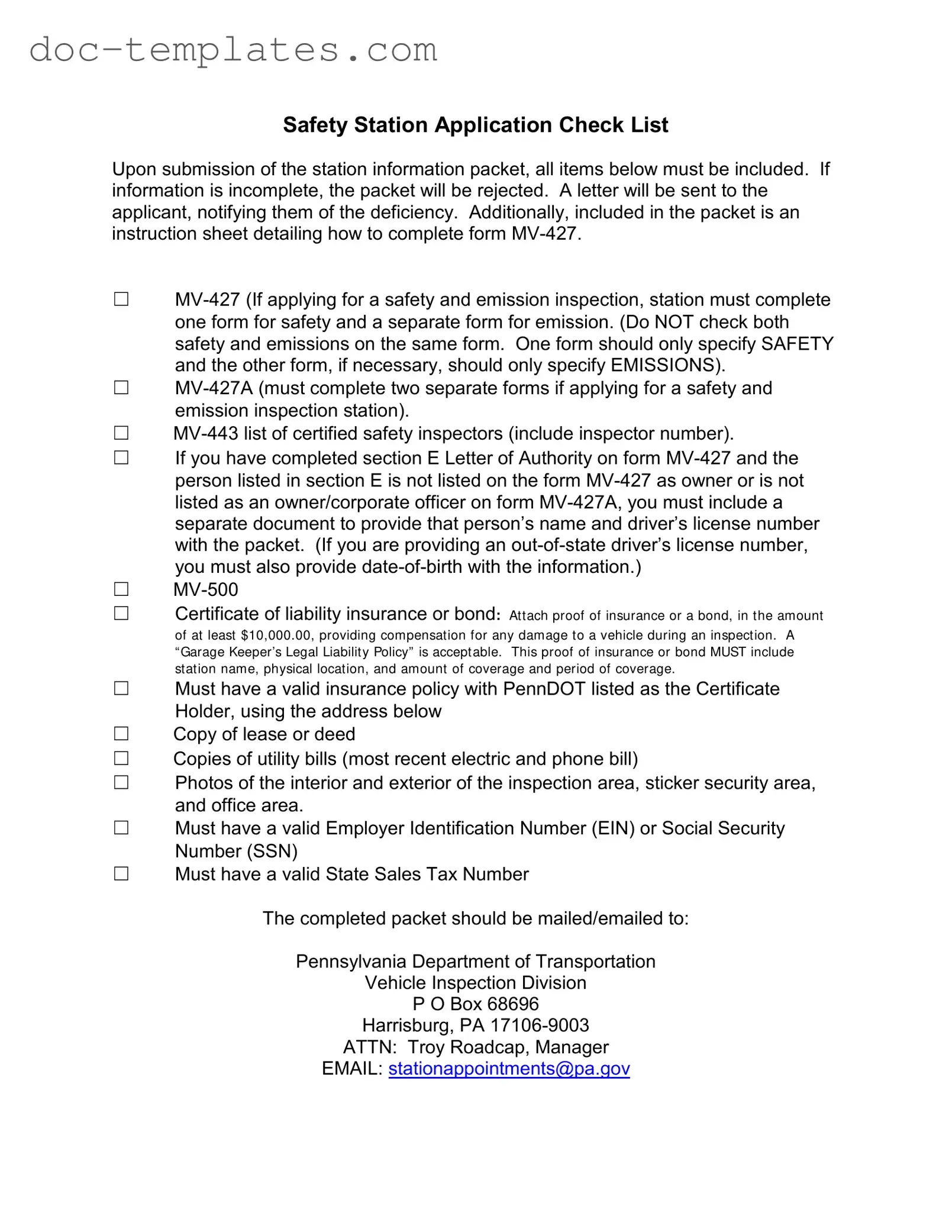Download Mv 427 Penndot Template