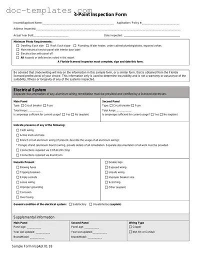Download 4 Point Inspection Template