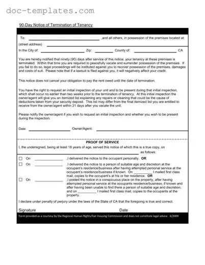 Download 90 Day Notice To Move Out Template