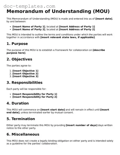 Official Memorandum of Understanding Document