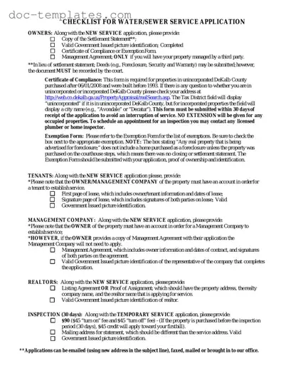 Download Dekalb County Water Application Template