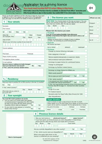 Download D1 Dvla Template