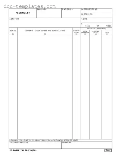 Download Dd 1750 Template