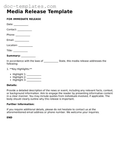 Official Media Release Document