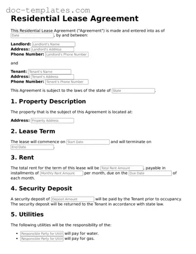 Official Residential Lease Agreement Document