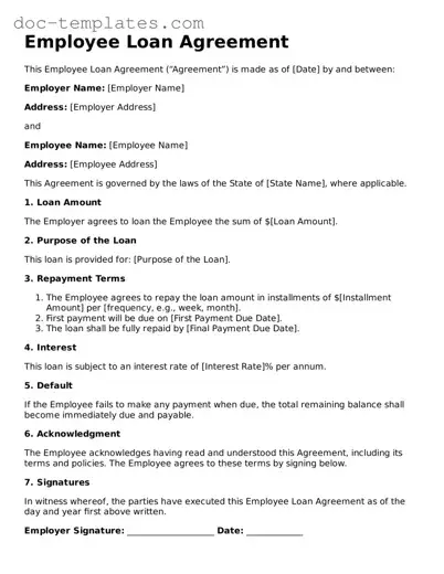 Official Employee Loan Agreement Document