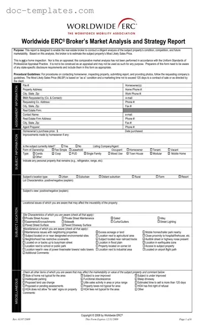 Download Erc Broker Market Analysis Template
