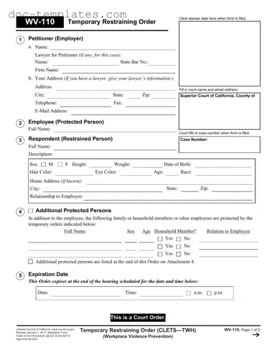 Download Fake Restraining Order Template