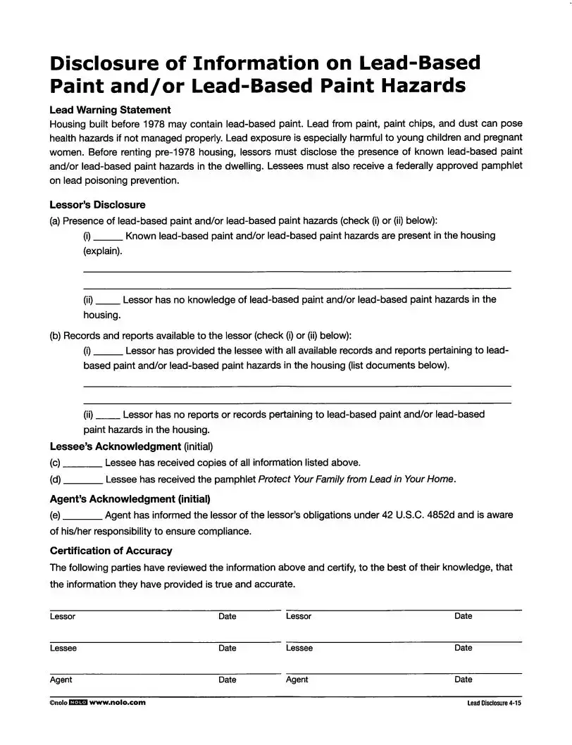 Free Lf310 Residential Lease Template - Simple PDF Form