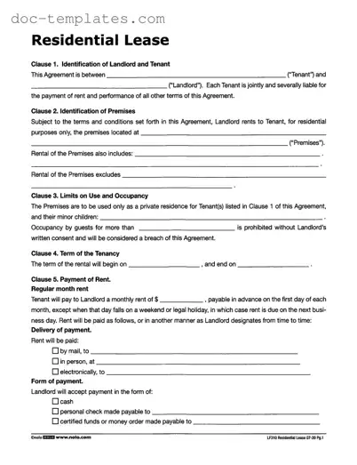 Download Lf310 Residential Lease Template