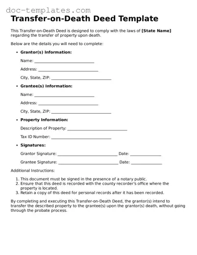 Official Transfer-on-Death Deed Document