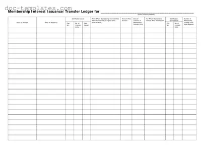 Download Membership Ledger Template