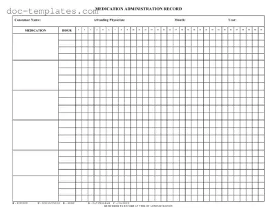 Download Medication Administration Record Sheet Template