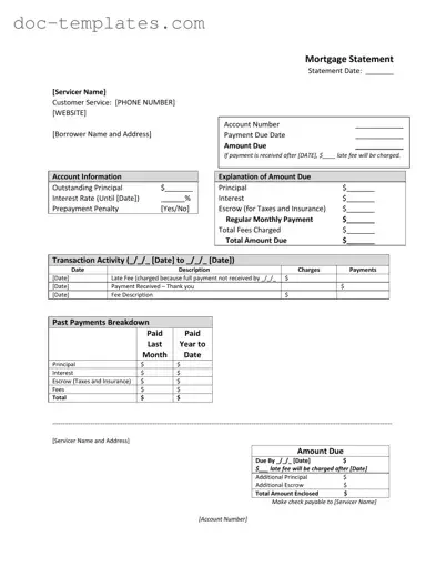 Download Mortgage Statement Template
