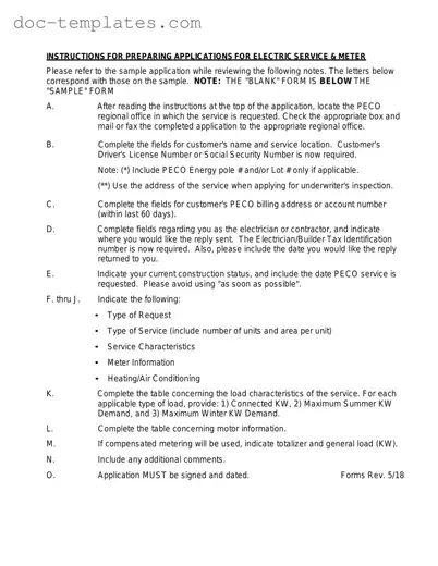 Download Peco Service And Meter Application Template
