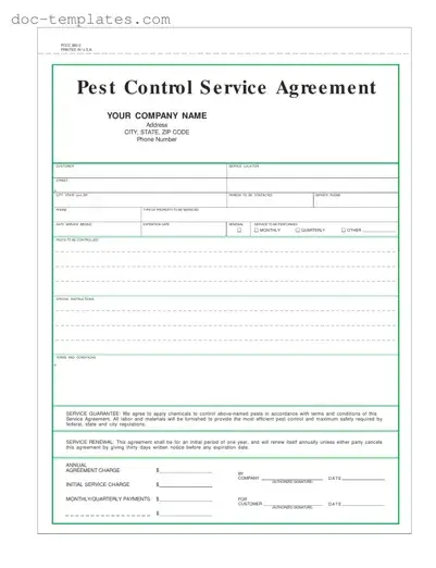 Download Pest Control Contract Template