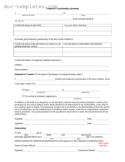 Download Temporary Custody Template