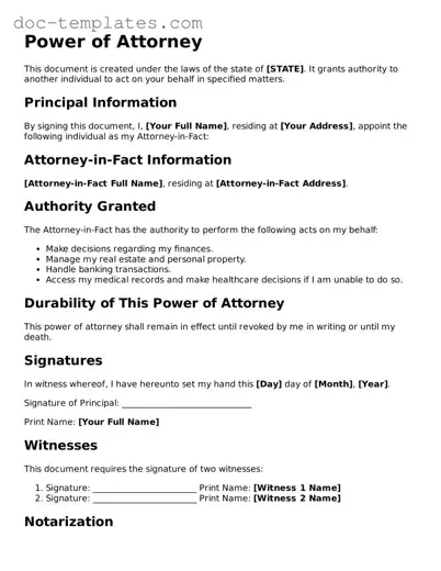 Official Power of Attorney Document