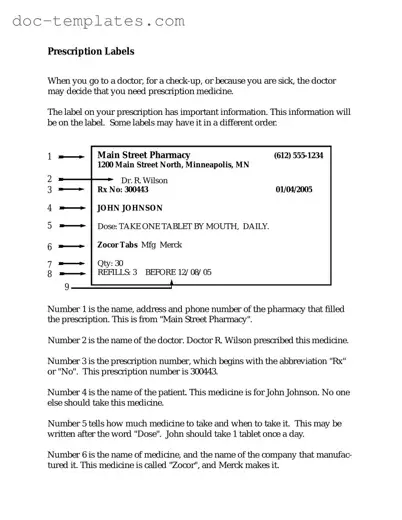 Download Prescription Label Template