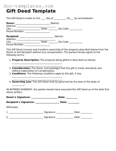 Official Gift Deed Document