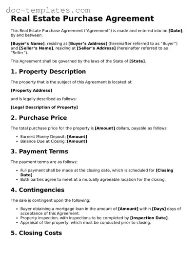 Official Real Estate Purchase Agreement Document