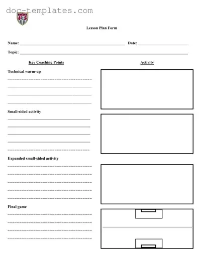 Download Soccer Training Session Plan Template