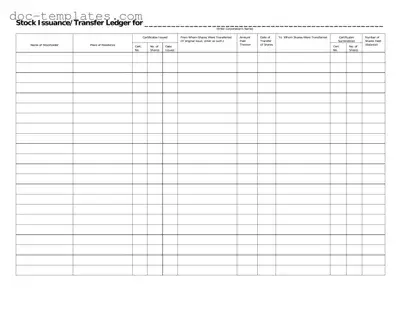Download Stock Transfer Ledger Template