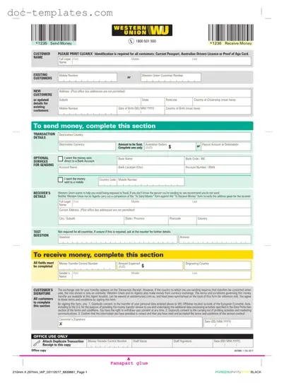 Download Western Union Template